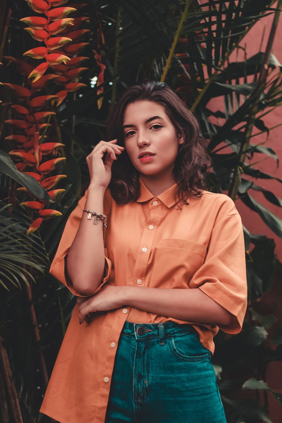 Orange Camp Shirt