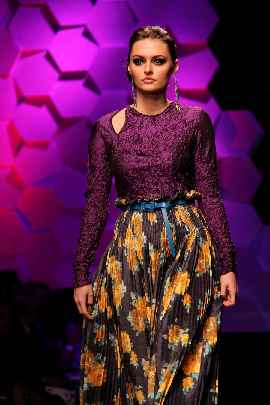 Printed Column Dress